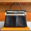 2025-10-30_174849_212-1024x780-1 H Factory Bags Kelly Lakis Swift Leather CK89 Black Silver Hardware 32cm Full Handmade