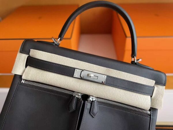 2025-10-30_174857_611-1024x768-1 H Factory Bags Kelly Lakis Swift Leather CK89 Black Silver Hardware 32cm Full Handmade