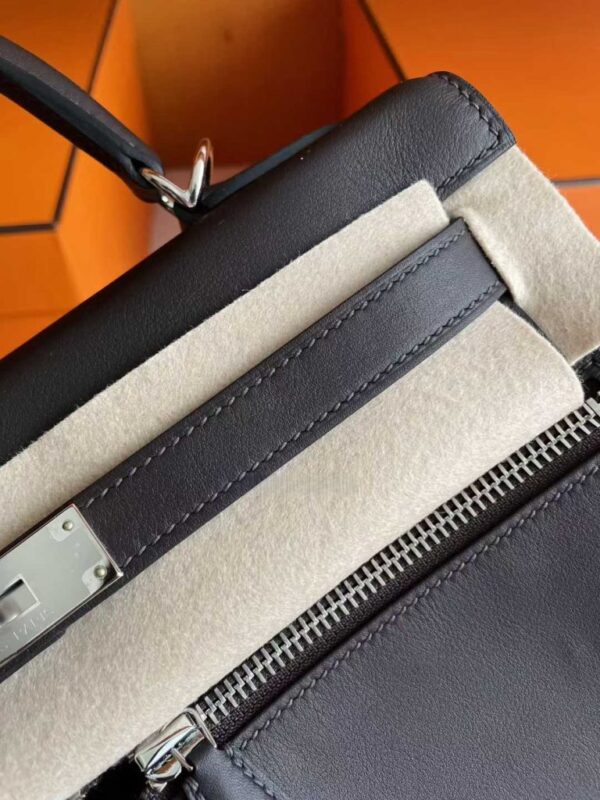 2025-10-30_174900_283-768x1024-1 H Factory Bags Kelly Lakis Swift Leather CK89 Black Silver Hardware 32cm Full Handmade