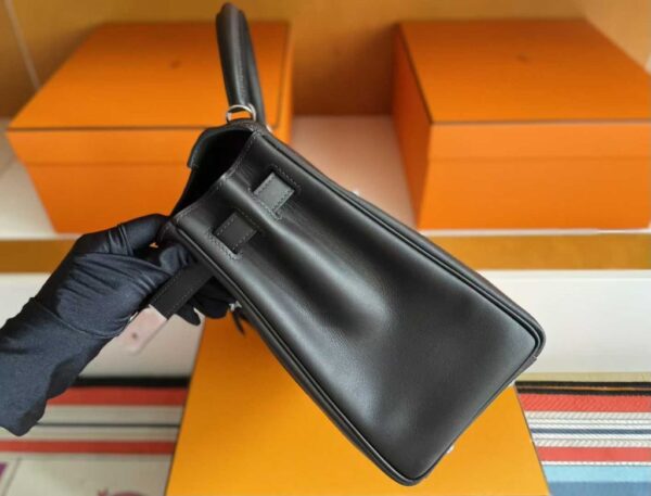 2025-10-30_174903_675-1024x780-1 H Factory Bags Kelly Lakis Swift Leather CK89 Black Silver Hardware 32cm Full Handmade