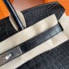 H Factory Bags Birkin Matte Alligator Crocodile CK89 Black Silver Hardware 30cm Full Handmade