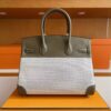 2025-10-31_085924_381-1024x768-1 H Factory Bags Birkin Swift Leather & Canvas Etoupe Grey Silver Hardware 30cm Full Handmade
