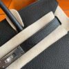 H Factory Bags Birkin Togo Leather CK89 Black Silver Hardware 30cm Full Handmade