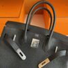 H Factory Bags Birkin Togo Leather CK89 Black Silver Hardware 30cm Full Handmade