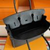 H Factory Bags Birkin Togo Leather CK89 Black Silver Hardware 30cm Full Handmade