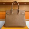H Factory Bags Birkin Togo Leather Khaki Brown Gold Hardware 30cm Full Handmade