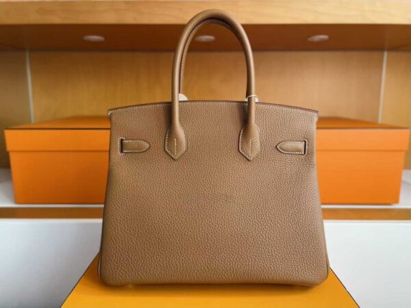 H Factory Bags Birkin Togo Leather Khaki Brown Gold Hardware 30cm Full Handmade