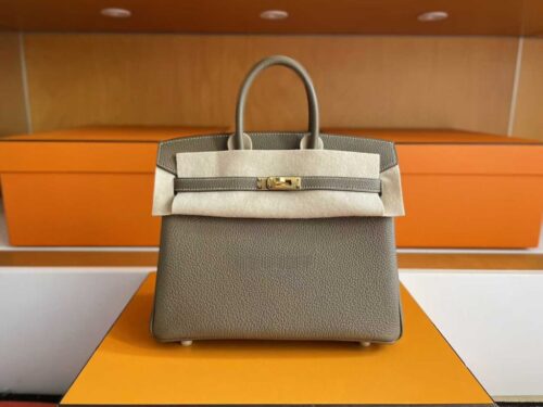 2025-10-31_090107_343-1024x777-1 H Factory Bags Birkin Togo Leather Noble Grey Light Gold Hardware 25cm Full Handmade