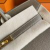 H Factory Bags Birkin Togo Leather Noble Grey Light Gold Hardware 25cm Full Handmade