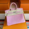H Factory Bags Birkin Lizard Leather Sweet Pink Silver Hardware 25cm Full Handmade