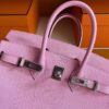H Factory Bags Birkin Lizard Leather Sweet Pink Silver Hardware 25cm Full Handmade