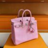 H Factory Bags Birkin Lizard Leather Sweet Pink Silver Hardware 25cm Full Handmade