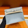 H Factory Bags Kelly Danse Evercolor Leather Grayish Blue Silver Hardware 22cm Full Handmade