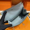 H Factory Bags Kelly Danse Evercolor Leather Grayish Blue Silver Hardware 22cm Full Handmade