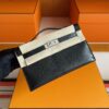 H Factory Bags Mini Kelly Pochette Lizard Leather CK89 Black Silver Hardware 22cm Full Handmade