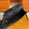 H Factory Bags Mini Kelly Pochette Lizard Leather CK89 Black Silver Hardware 22cm Full Handmade