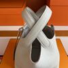 H Factory Bags Picotin Togo Leather Cream White Silver Hardware 18cm Full Handmade