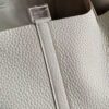 H Factory Bags Picotin Togo Leather Cream White Silver Hardware 18cm Full Handmade