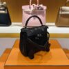 H Factory Bags Kelly doll Matte Crocodile Leather CK89 Black Silver Hardware 16cm Full Handmade