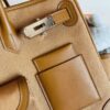H Factory Bags Birkin Cargo Swift Leather & Canvas Earthy Yellow & Khaki Silver Hardware 35cm Full Handmade