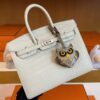 2025-11-04_175831_395-1024x786-1 H Factory Bags Birkin Matte Alligator Crocodile Cream White Silver Hardware 25cm Full Handmade