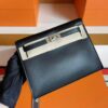 H Factory Bags Kelly Danse Swift Leather CK89 Black Silver Hardware 22cm Full Handmade