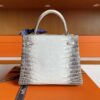 H Factory Bags Kelly Matte Crocodile Himalaya Silver Hardware 25cm Full Handmade