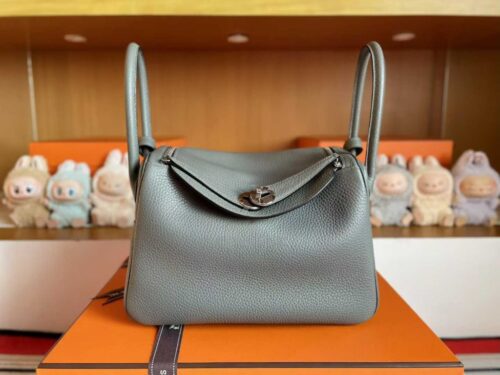 2025-11-04_180204_577-1024x768-1 H Factory Bags Lindy Togo Leather Medium Grey Silver Hardware 26cm Full Handmade