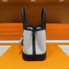 H Factory Bags Mini Garden party Canvas & Leather Black & White Silver Hardware 23cm Full Handmade