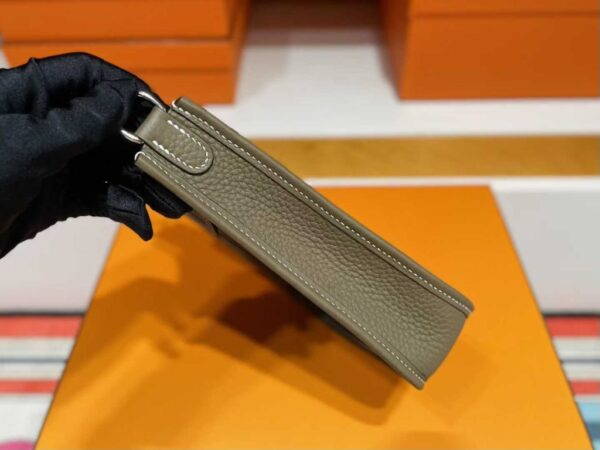 2025-11-04_180716_496_-1024x768-1 H Factory Bags Mini Evelyne Togo Leather Etoupe Grey Silver Hardware 16cm Full Handmade