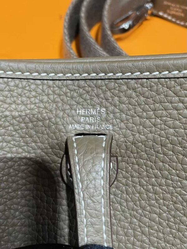 2025-11-04_180725_960-768x1024-1 H Factory Bags Mini Evelyne Togo Leather Etoupe Grey Silver Hardware 16cm Full Handmade