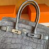2025-11-10_174618_010-1024x768-1 H Factory Bags Birkin Matte Alligator Crocodile Graphite Grey Silver Hardware 30cm Full Handmade