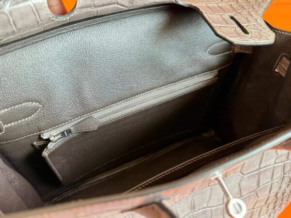 2025-11-10_174621_466-1024x768-1 H Factory Bags Birkin Matte Alligator Crocodile Graphite Grey Silver Hardware 30cm Full Handmade
