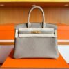 H Factory Bags Birkin Togo Leather Etoupe Grey Gold Hardware 30cm Full Handmade
