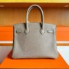 H Factory Bags Birkin Togo Leather Etoupe Grey Gold Hardware 30cm Full Handmade