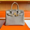 H Factory Bags Birkin Togo Leather Etoupe Grey Gold Hardware 30cm Full Handmade
