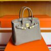 H Factory Bags Birkin Togo Leather Etoupe Grey Gold Hardware 30cm Full Handmade
