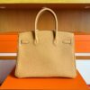 H Factory Bags Birkin Togo Leather Sesame Yellow Silver Hardware 30cm Full Handmade