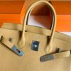 H Factory Bags Birkin Togo Leather Sesame Yellow Silver Hardware 30cm Full Handmade