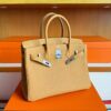 H Factory Bags Birkin Togo Leather Sesame Yellow Silver Hardware 30cm Full Handmade