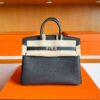 2025-11-11_095701_885-1024x782-1 H Factory Bags Birkin Togo Leather Graphite Grey Silver Hardware 25cm Full Handmade