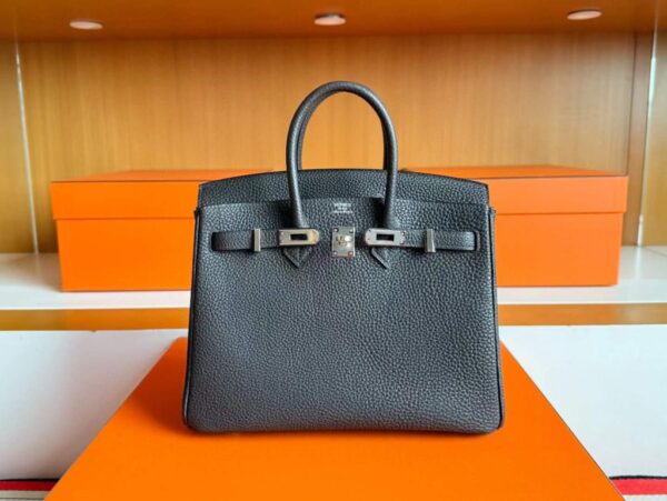 2025-11-11_095708_853-1024x770-1 H Factory Bags Birkin Togo Leather Graphite Grey Silver Hardware 25cm Full Handmade
