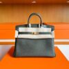H Factory Bags Birkin Togo Leather Jungle Green Gold Hardware 25cm Full Handmade