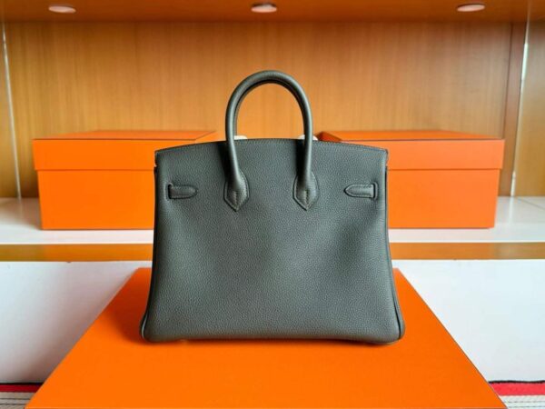 H Factory Bags Birkin Togo Leather Jungle Green Gold Hardware 25cm Full Handmade