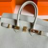 H Factory Bags Birkin Togo Leather Pearl Grey Gold Hardware 25cm Full Handmade