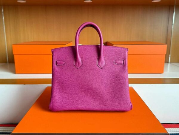 H Factory Bags Birkin Togo Leather Purple Pink Silver Hardware 25cm Full Handmade