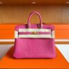 H Factory Bags Birkin Togo Leather Rose Pink Gold Hardware 25cm Full Handmade