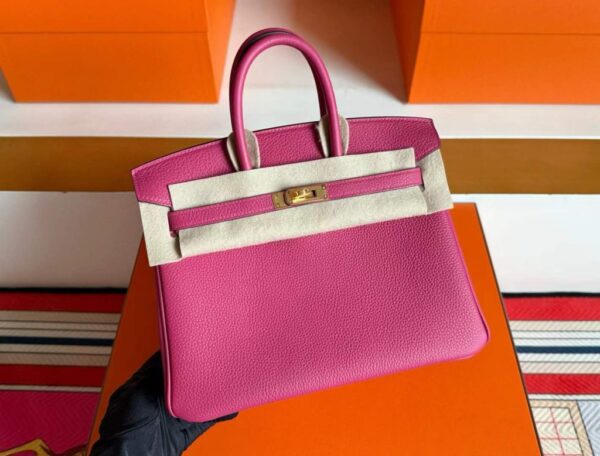 H Factory Bags Birkin Togo Leather Rose Pink Gold Hardware 25cm Full Handmade