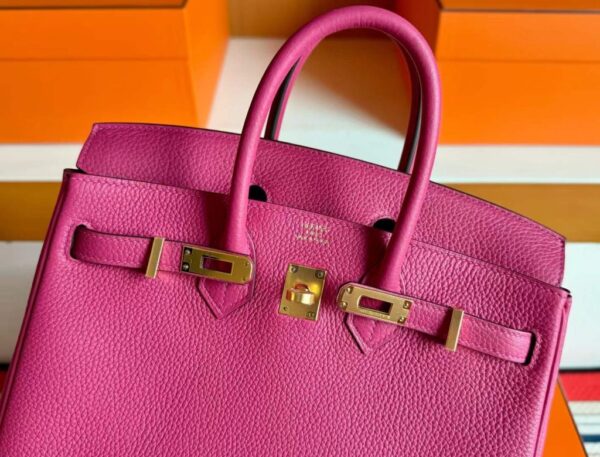 H Factory Bags Birkin Togo Leather Rose Pink Gold Hardware 25cm Full Handmade