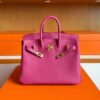 H Factory Bags Birkin Togo Leather Rose Pink Gold Hardware 25cm Full Handmade